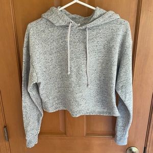 H&M Tops | Heathered Grey Crop Sweatshirt
